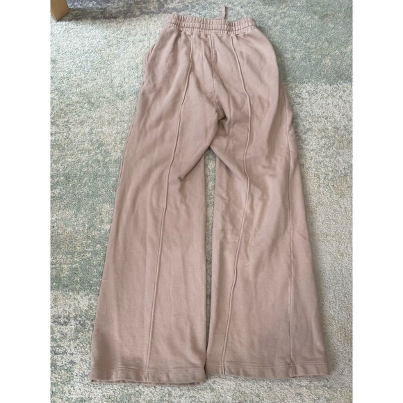 Daily Drills 100% Cotton Size XS/S Womens Wide Leg Tan High Waisted Sweatpants - Picture 2 of 11